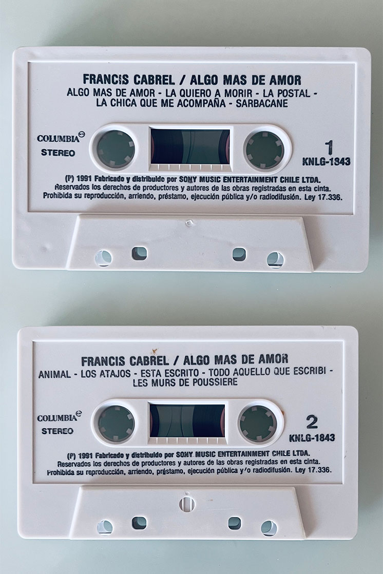 FRANCIS CABREL ALGO MÁS DE AMOR - vista posterior
