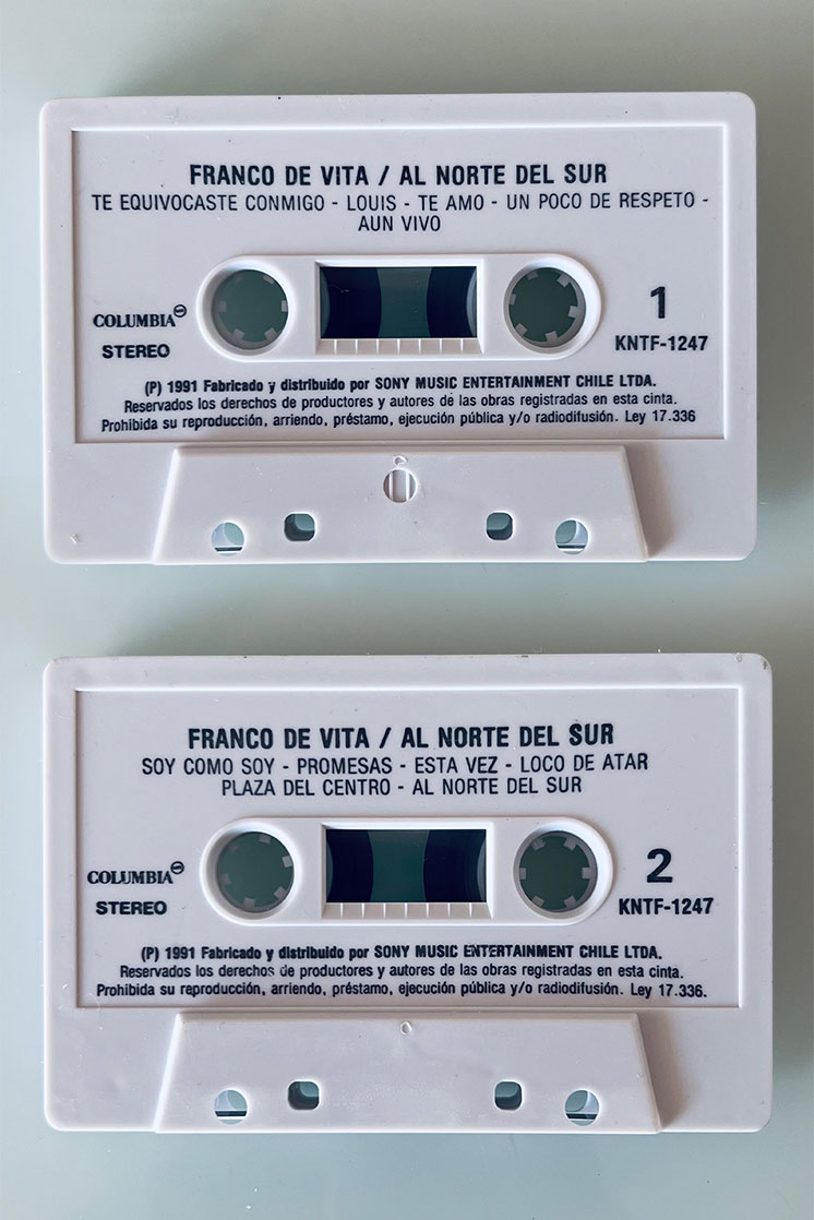 FRANCO DE VITA AL NORTE DEL SUR - vista posterior
